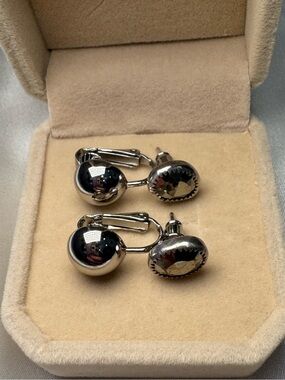 Unique Chan Luu Silver Oval Clip-On AND Pierced Earrings